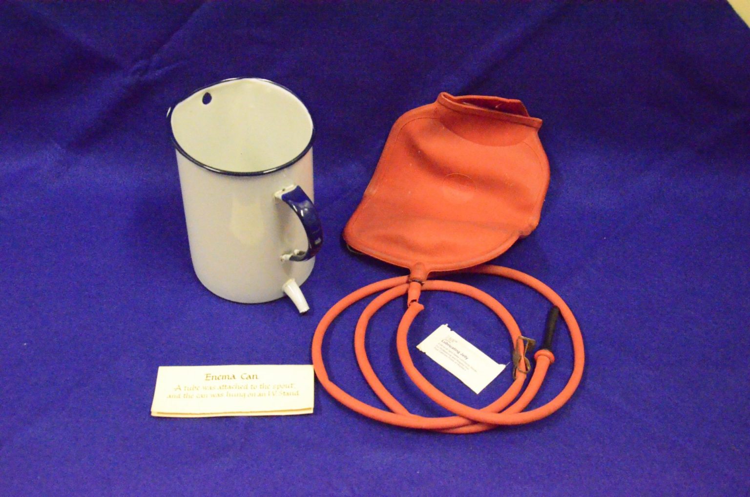 Vintage Enamel And Rubber Enema Apparatus BCHNS